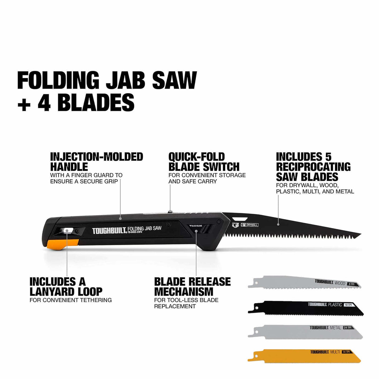 kLAPPSÄGE Folding Jab Saw +  4 Sägeblätter