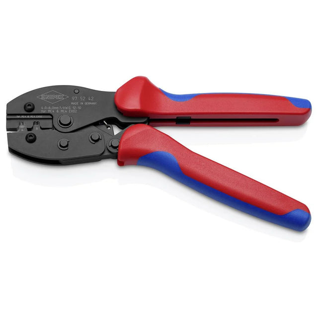 KNIPEX PreciForce® Crimpzange für MC4-/MC4 EVO 2-Steckverbinder für Photovoltaik Montage