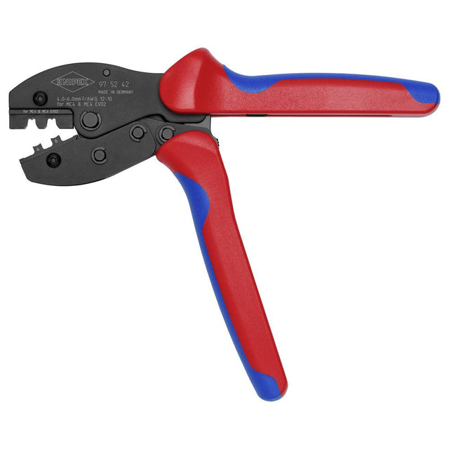 KNIPEX PreciForce® Crimpzange für MC4-/MC4 EVO 2-Steckverbinder für Photovoltaik Montage