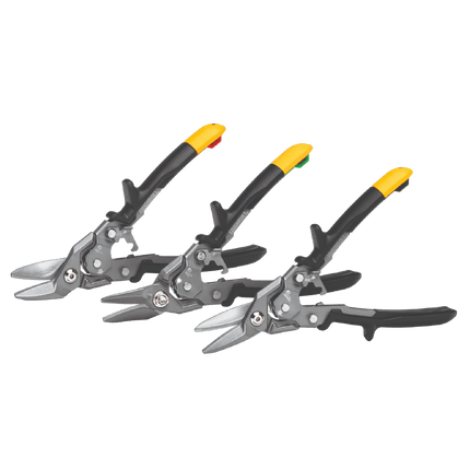ToughBuilt - 3-teiliges Blechscheren-Set (Linker, rechter und gerader Schnitt)