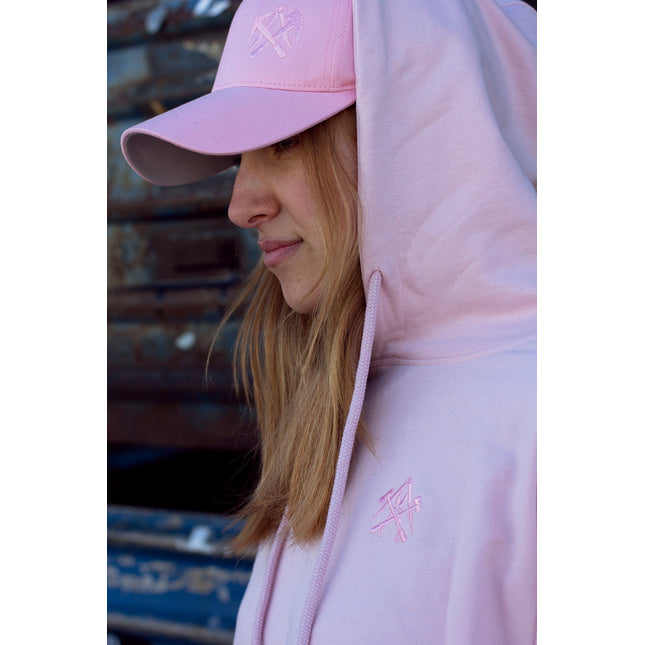 'Zunft' - Cropped Hoodie rosa